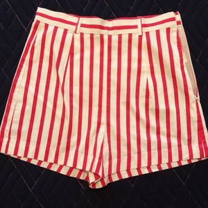 Striped Zara high waist shorts size small NWOT